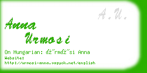 anna urmosi business card